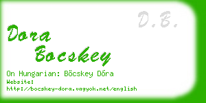 dora bocskey business card